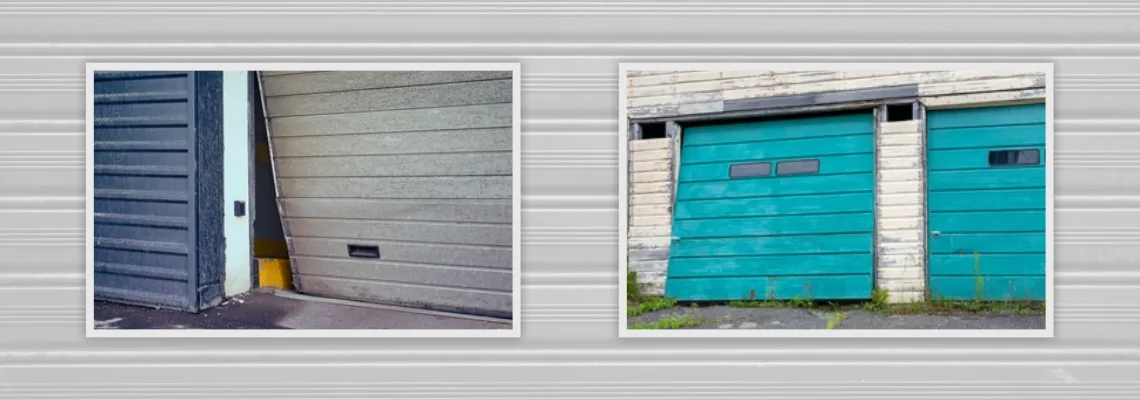 Crooked Aluminum Garage Door Repair in Port St Lucie