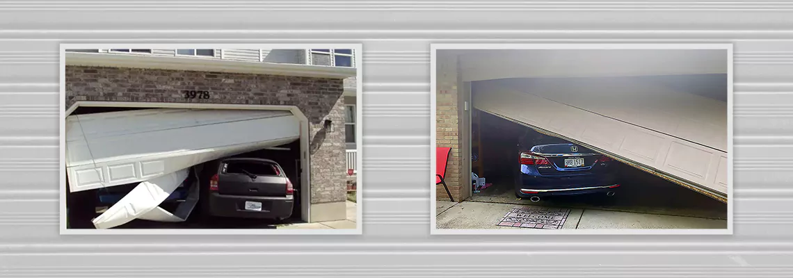 Repair Commercial Garage Door Got Hit By A Car in Port St Lucie